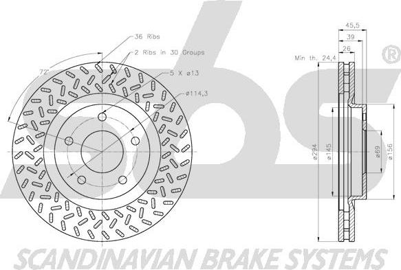 SBS 1815319329 - Kočioni disk www.molydon.hr