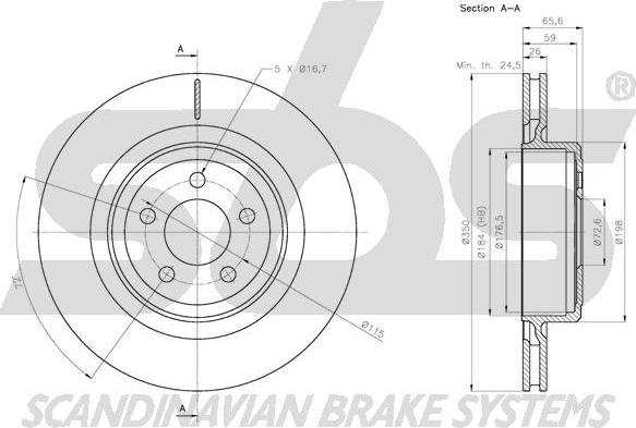 SBS 1815319326 - Kočioni disk www.molydon.hr