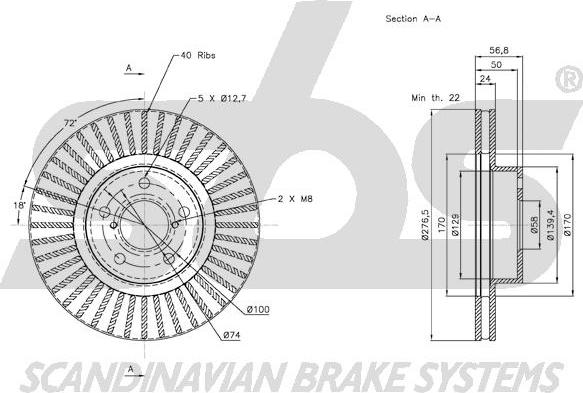 SBS 1815204406 - Kočioni disk www.molydon.hr