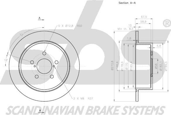 SBS 1815.204416 - Kočioni disk www.molydon.hr