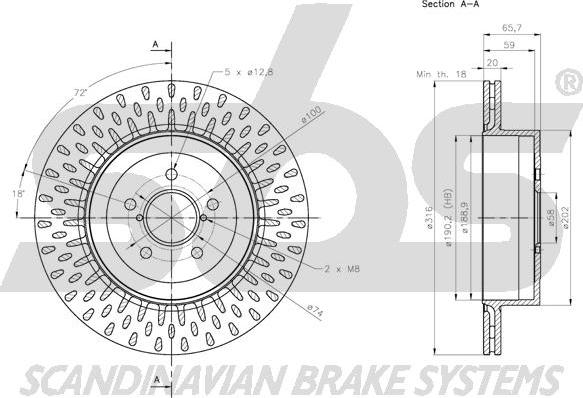 SBS 1815204423 - Kočioni disk www.molydon.hr