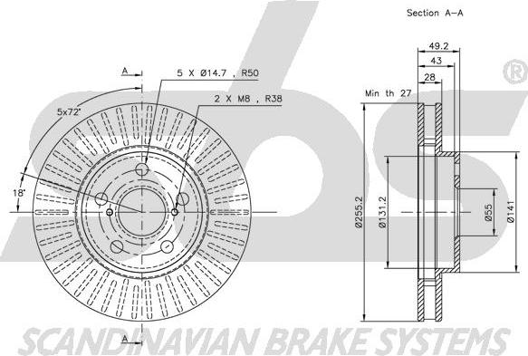 SBS 1815204544 - Kočioni disk www.molydon.hr