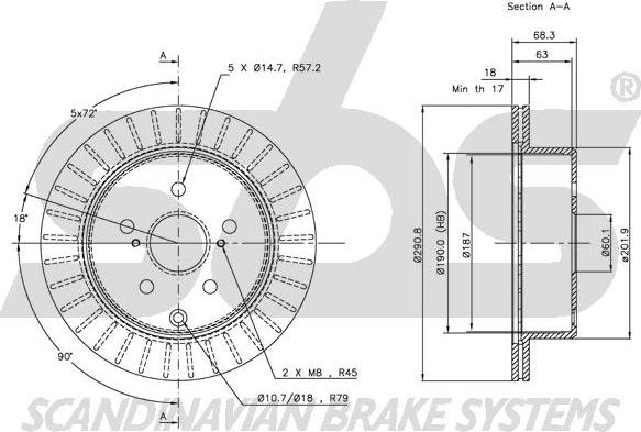 SBS 1815204546 - Kočioni disk www.molydon.hr