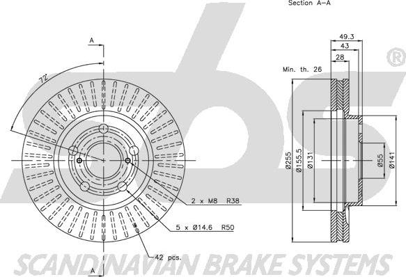 SBS 1815204540 - Kočioni disk www.molydon.hr