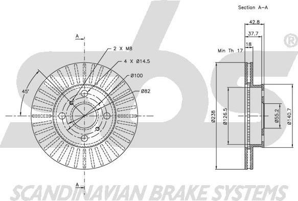 SBS 1815204559 - Kočioni disk www.molydon.hr