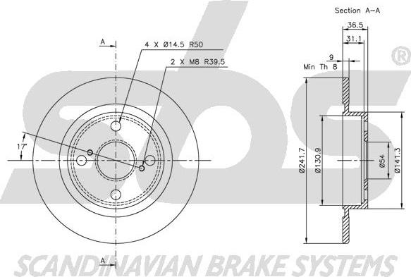 SBS 1815204552 - Kočioni disk www.molydon.hr