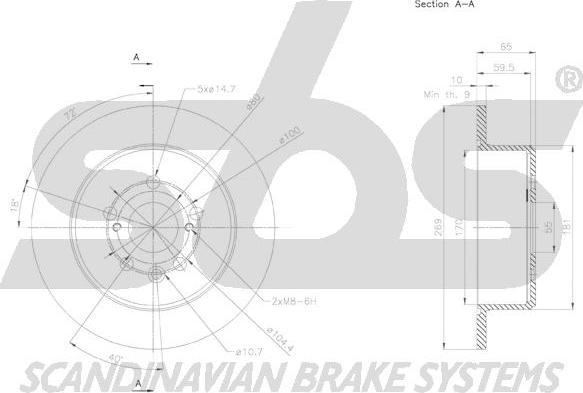 SBS 18152045144 - Kočioni disk www.molydon.hr