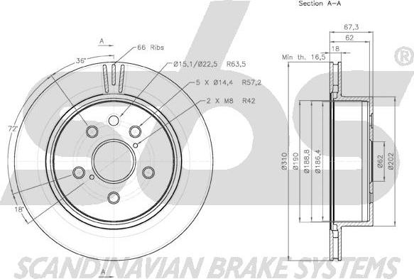 SBS 1815.2045106 - Kočioni disk www.molydon.hr