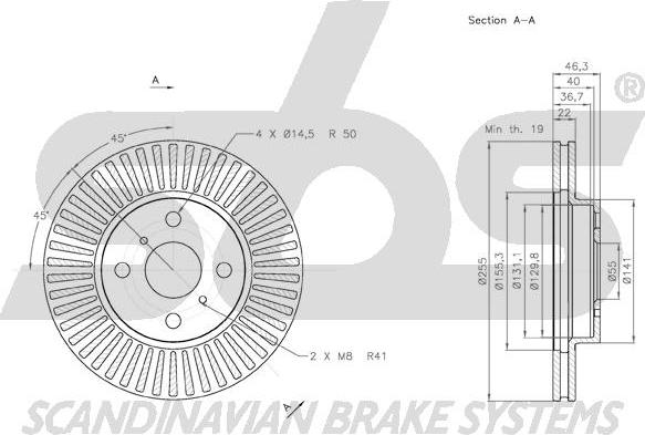 SBS 18153145107 - Kočioni disk www.molydon.hr