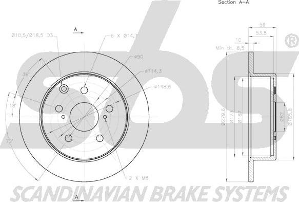 SBS 1815.2045126 - Kočioni disk www.molydon.hr