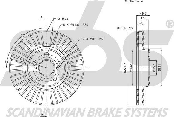 SBS 1815204586 - Kočioni disk www.molydon.hr