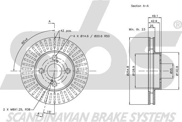 SBS 1815204582 - Kočioni disk www.molydon.hr