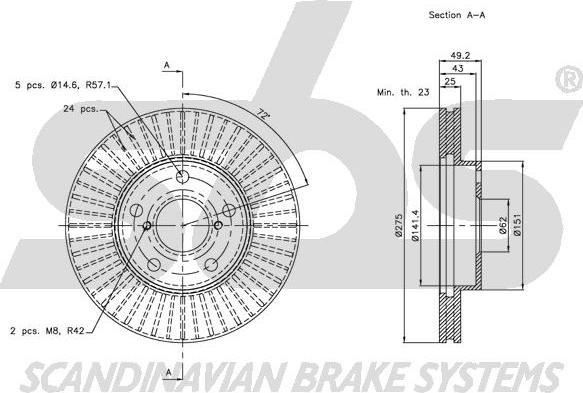 SBS 1815204578 - Kočioni disk www.molydon.hr