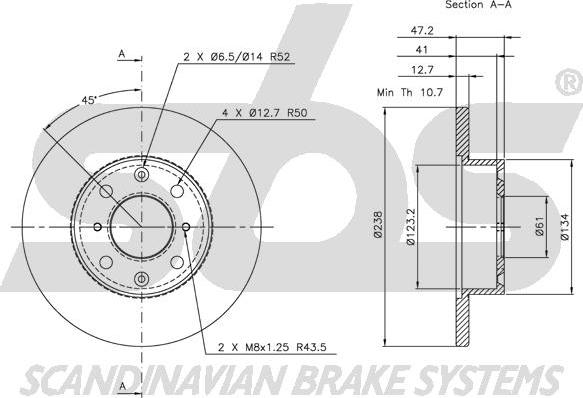 SBS 1815204006 - Kočioni disk www.molydon.hr