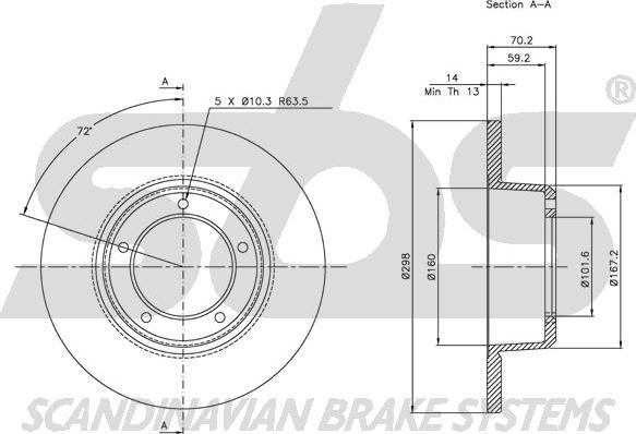 SBS 1815204001 - Kočioni disk www.molydon.hr