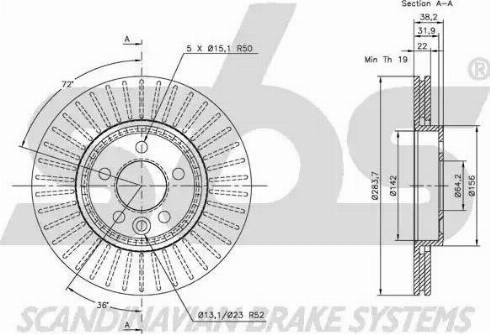 SBS 1815314013 - Kočioni disk www.molydon.hr