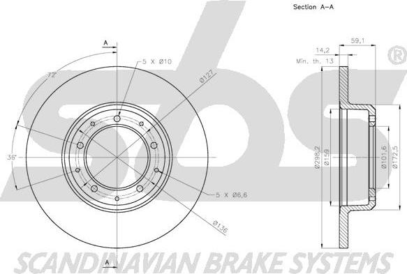 SBS 1815314039 - Kočioni disk www.molydon.hr