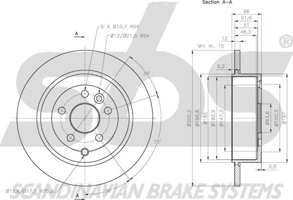 SBS 1815204031 - Kočioni disk www.molydon.hr