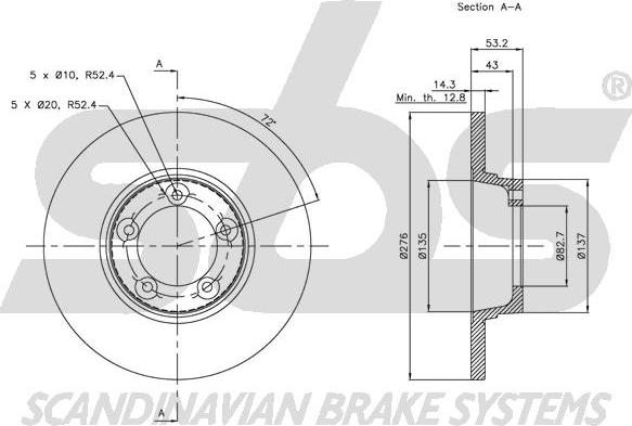 SBS 1815204021 - Kočioni disk www.molydon.hr