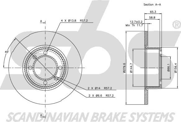 SBS 1815204104 - Kočioni disk www.molydon.hr