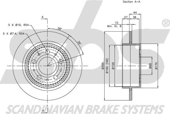 SBS 1815204844 - Kočioni disk www.molydon.hr