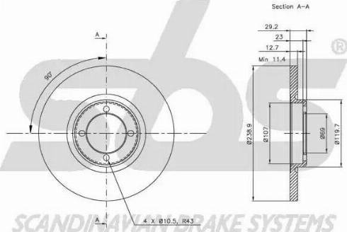 SBS 1815314811 - Kočioni disk www.molydon.hr