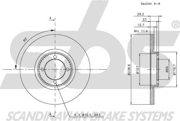 SBS 1815204811 - Kočioni disk www.molydon.hr