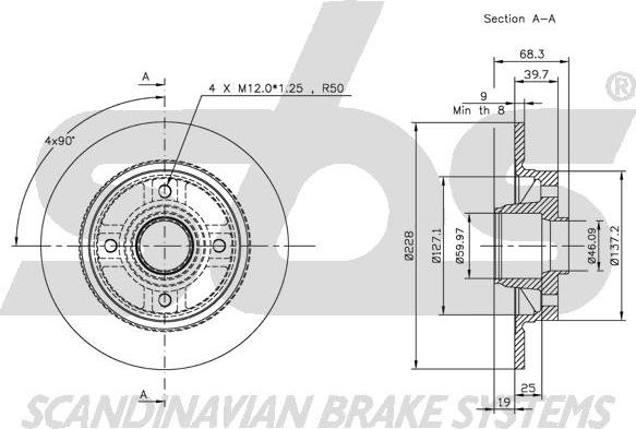 SBS 1815204836 - Kočioni disk www.molydon.hr