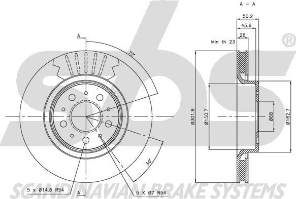 SBS 1815204837 - Kočioni disk www.molydon.hr