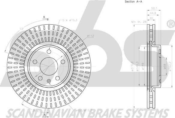 SBS 18153147153 - Kočioni disk www.molydon.hr