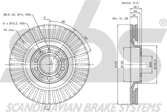 SBS 18153147107 - Kočioni disk www.molydon.hr