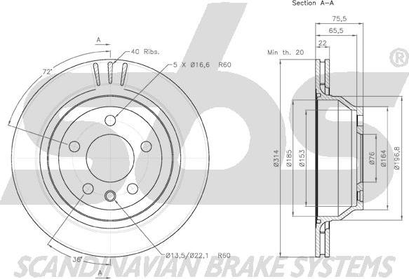 SBS 18152047114 - Kočioni disk www.molydon.hr