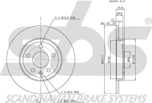 SBS 1815.2047111 - Kočioni disk www.molydon.hr