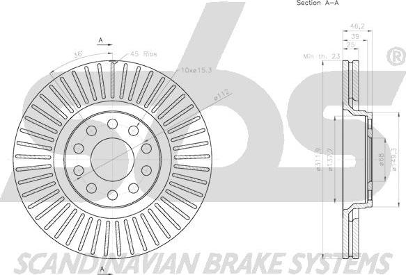 SBS 1815.2047134 - Kočioni disk www.molydon.hr