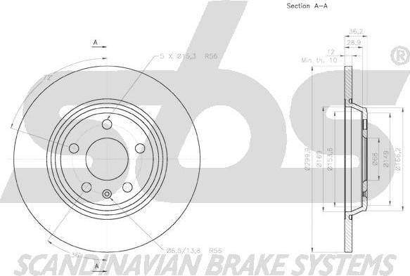 SBS 18153147129 - Kočioni disk www.molydon.hr