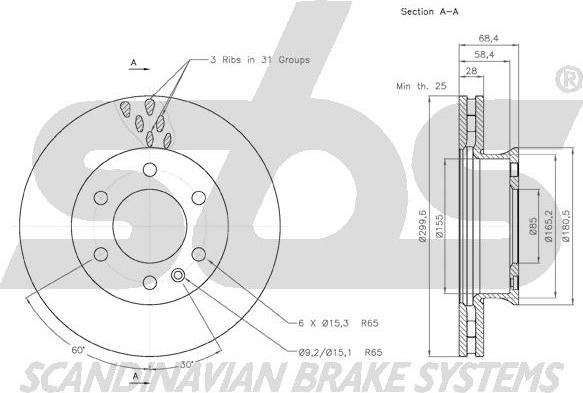 SBS 18152047123 - Kočioni disk www.molydon.hr