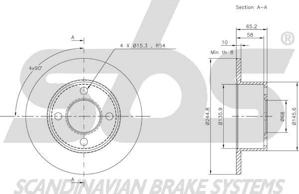 SBS 1815204734 - Kočioni disk www.molydon.hr