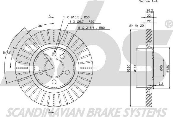 SBS 1815204735 - Kočioni disk www.molydon.hr