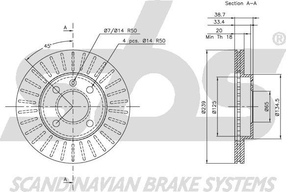 SBS 1815204724 - Kočioni disk www.molydon.hr