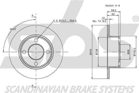 SBS 1815204723 - Kočioni disk www.molydon.hr