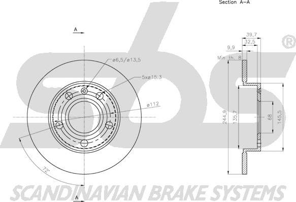 SBS 1815314778 - Kočioni disk www.molydon.hr