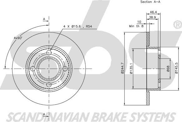 SBS 1815204777 - Kočioni disk www.molydon.hr