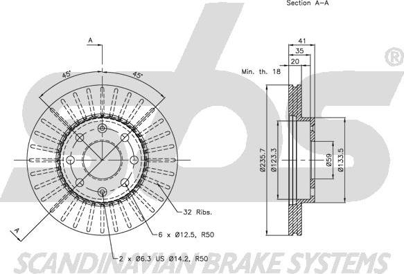 SBS 1815315008 - Kočioni disk www.molydon.hr