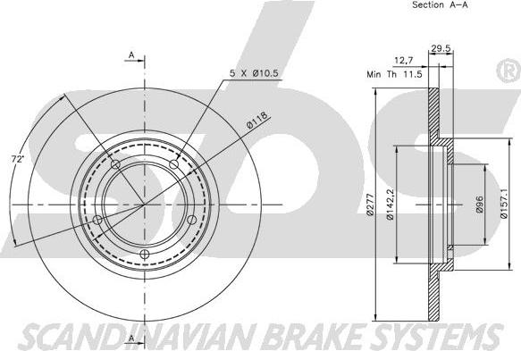 SBS 1815205107 - Kočioni disk www.molydon.hr