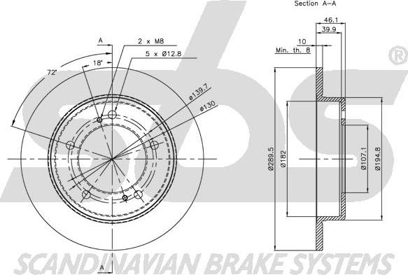 SBS 1815205203 - Kočioni disk www.molydon.hr