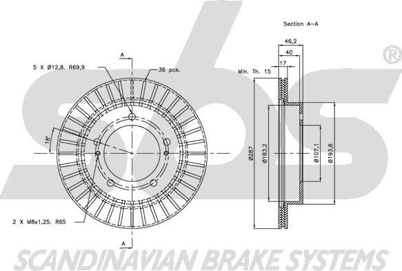 SBS 1815205207 - Kočioni disk www.molydon.hr