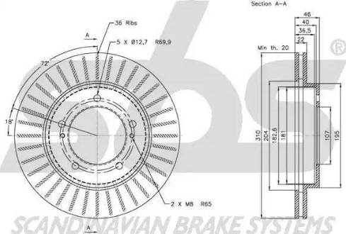 SBS 1815315215 - Kočioni disk www.molydon.hr