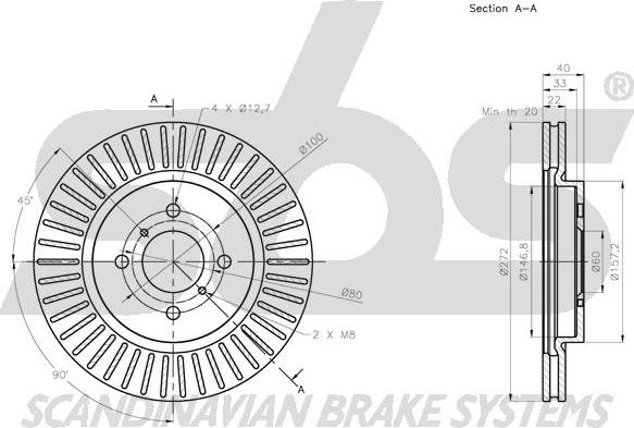 SBS 1815205228 - Kočioni disk www.molydon.hr