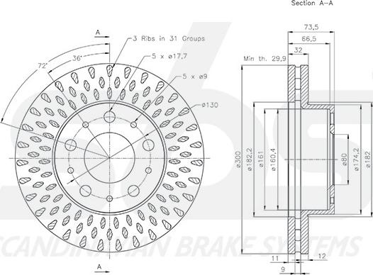 SBS 1815201959 - Kočioni disk www.molydon.hr