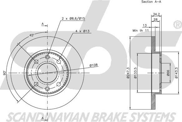 SBS 1815311926 - Kočioni disk www.molydon.hr